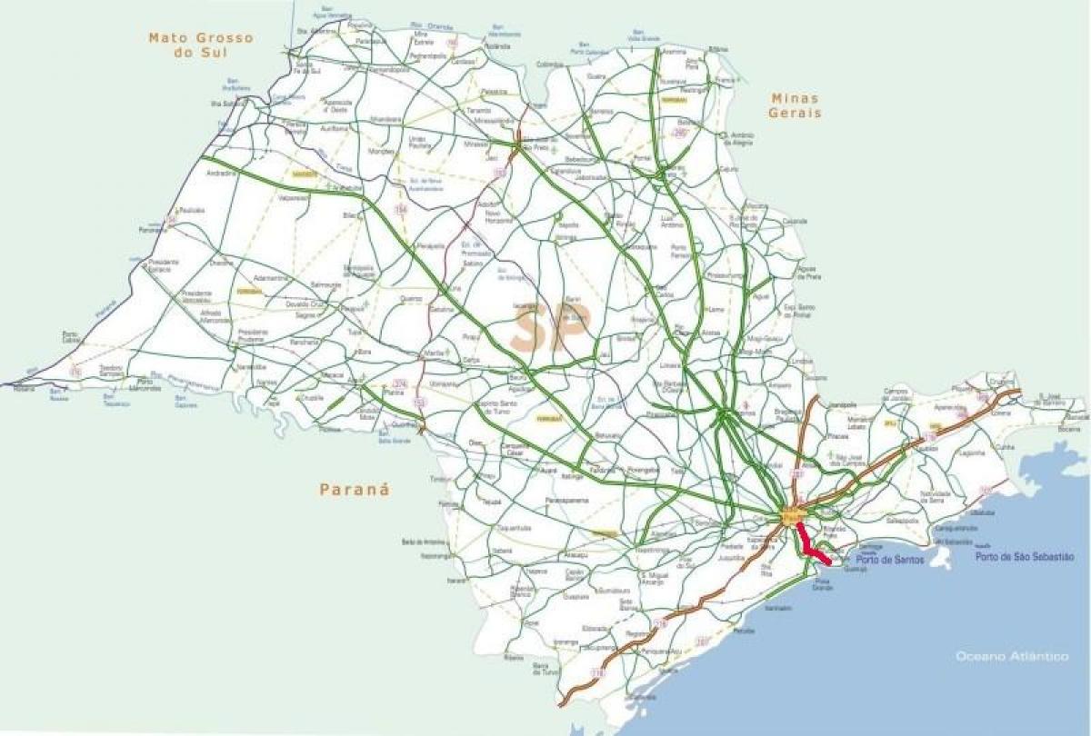 Bản đồ của Anchieta đường cao tốc - SP 150