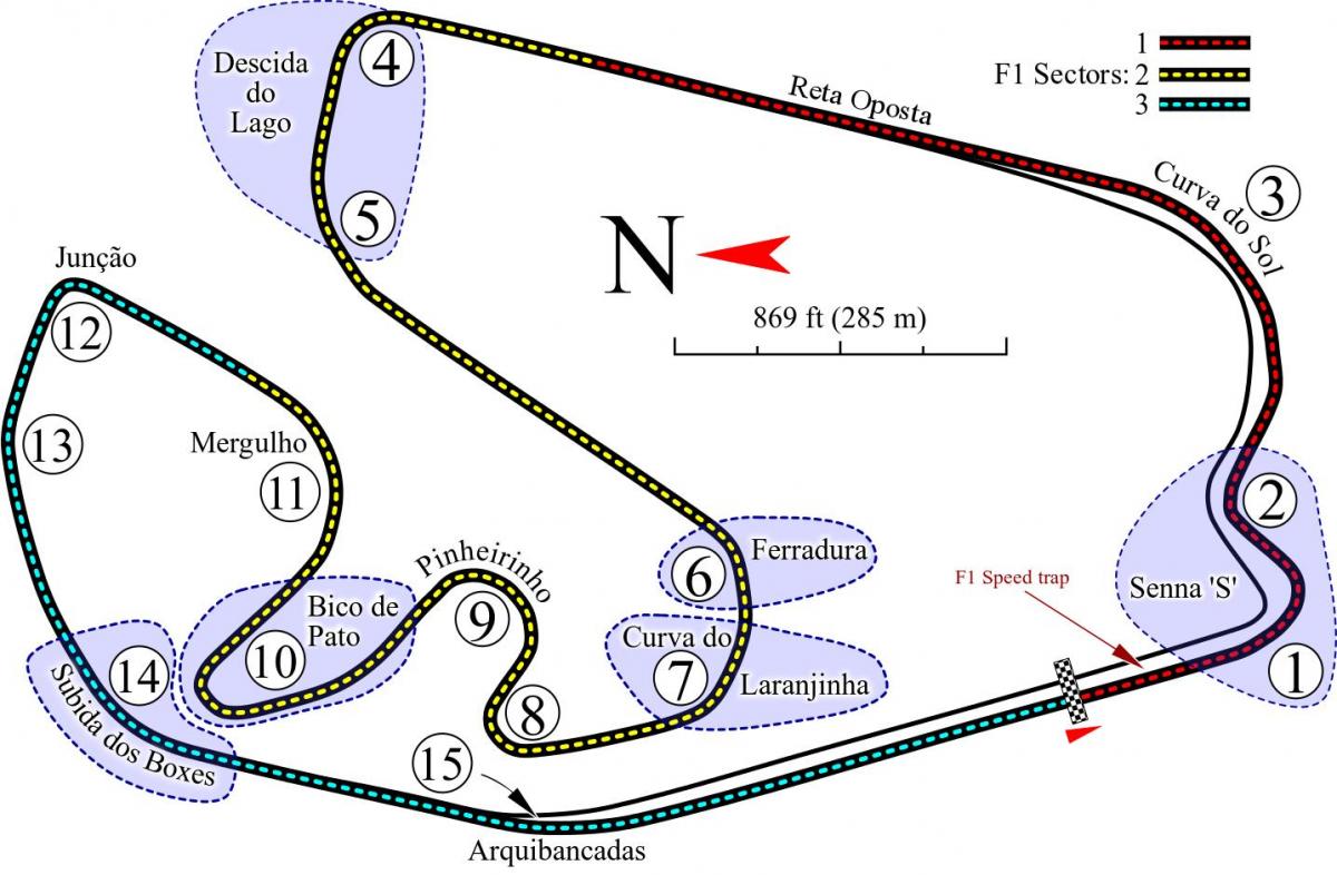 Bản đồ của Autódromo José Carlos, Tốc độ, São Paulo