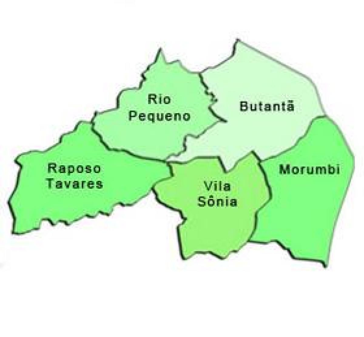 Bản đồ của Butantã phụ tỉnh
