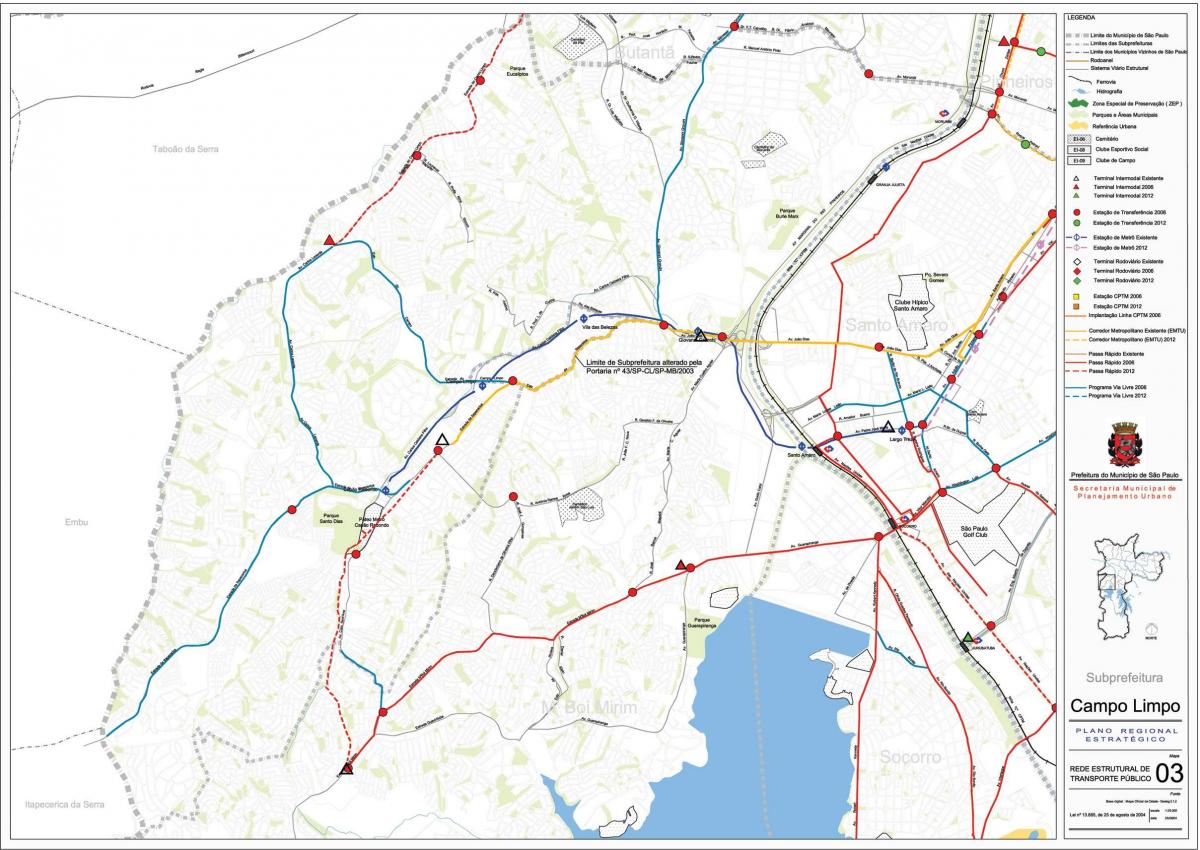 Bản đồ của Campo Limpo São Paulo - Công vận chuyển
