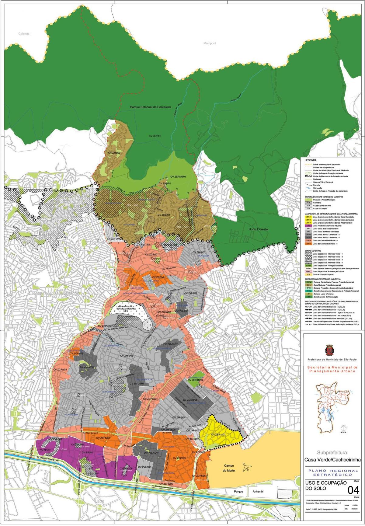 Bản đồ của Casa Verde São Paulo - Nghề nghiệp của đất