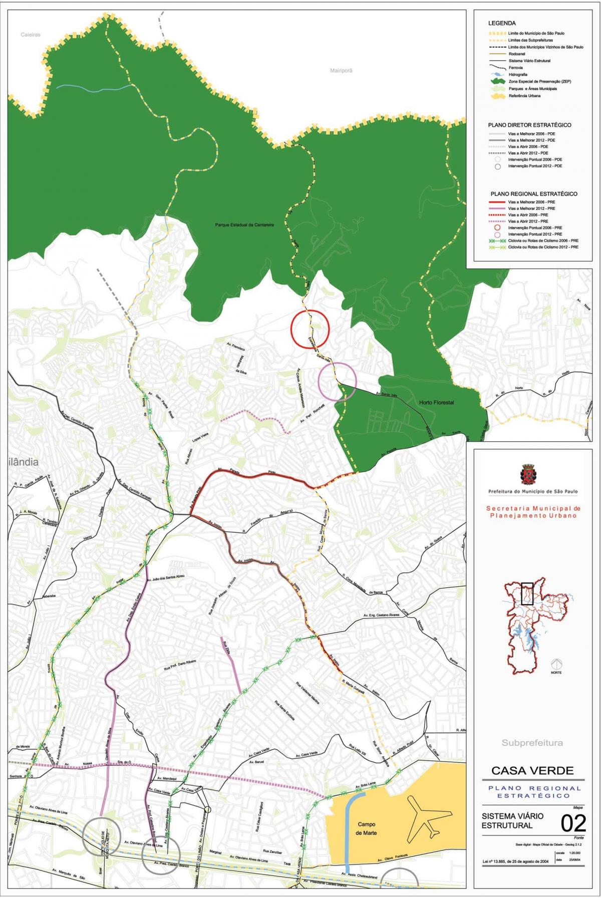 Bản đồ của Casa Verde São Paulo - Đường