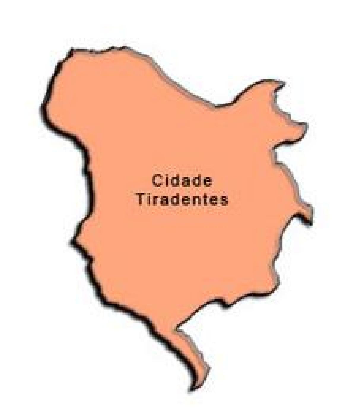 Bản đồ của Cidade Tiradentes phụ tỉnh