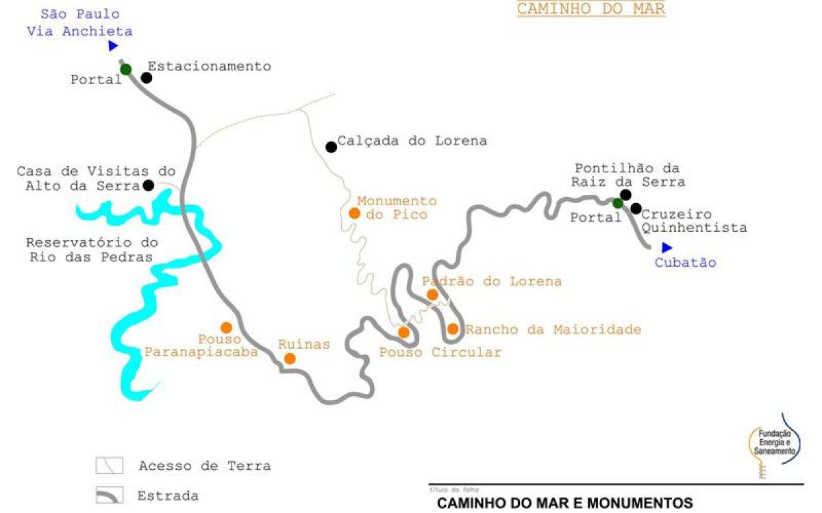 Bản đồ của đường với Biển São Paulo