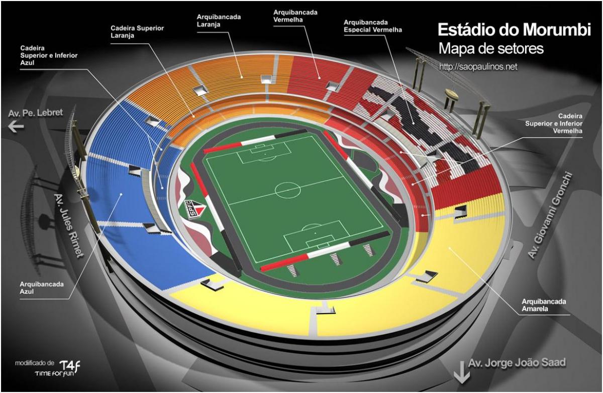 Bản đồ của Cícero-Pompeu-de-Toledo, São Paulo sân vận động