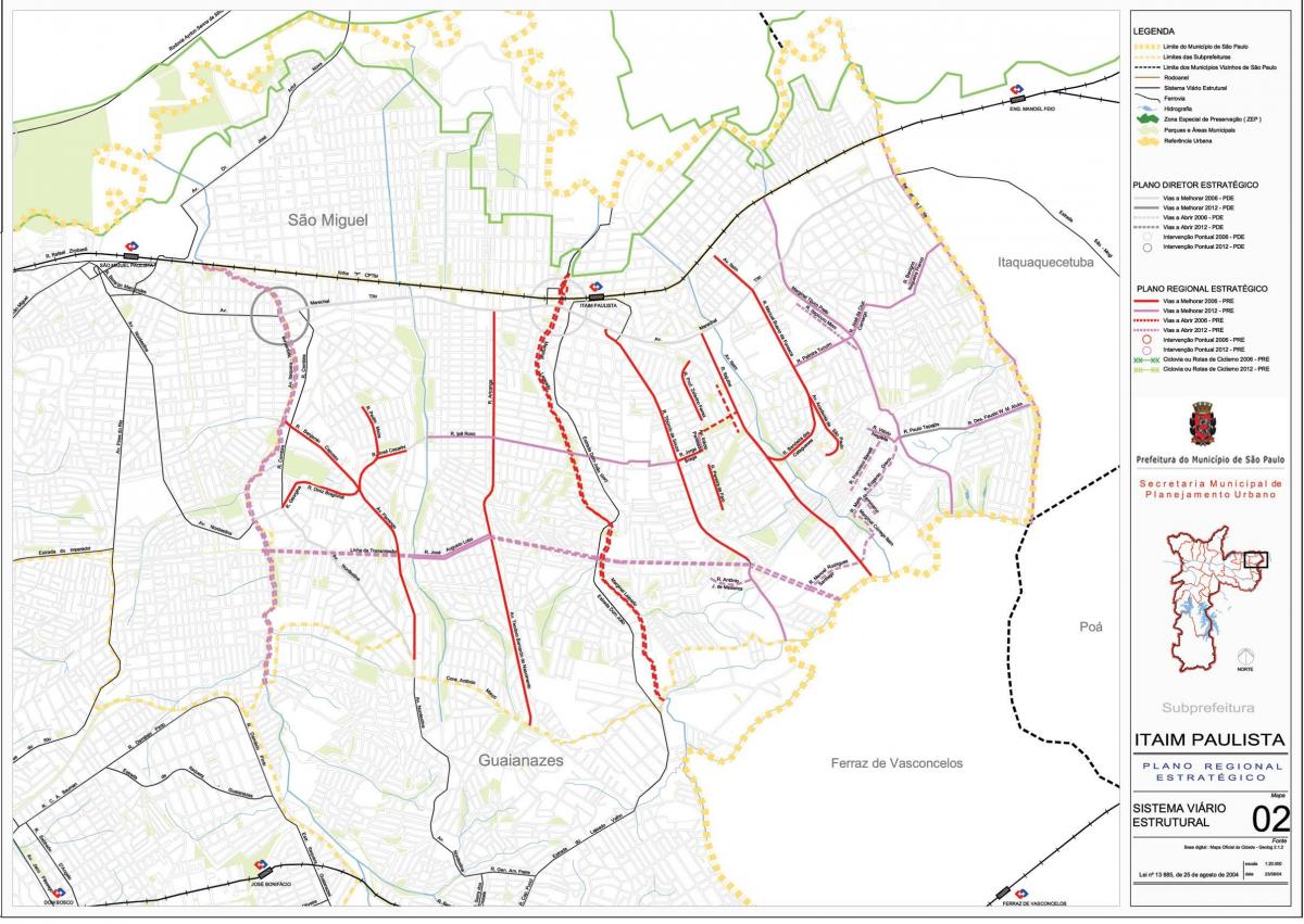 Bản đồ của Itaim são paulo - Vila Curuçá São Paulo - Đường