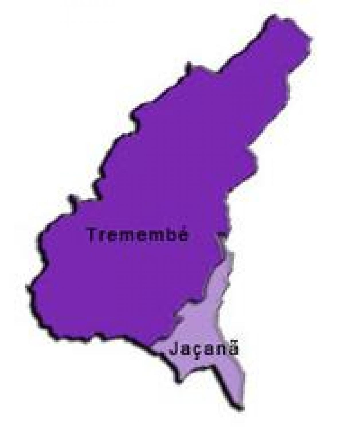 Bản đồ của Jaçanã-Tremembé phụ tỉnh