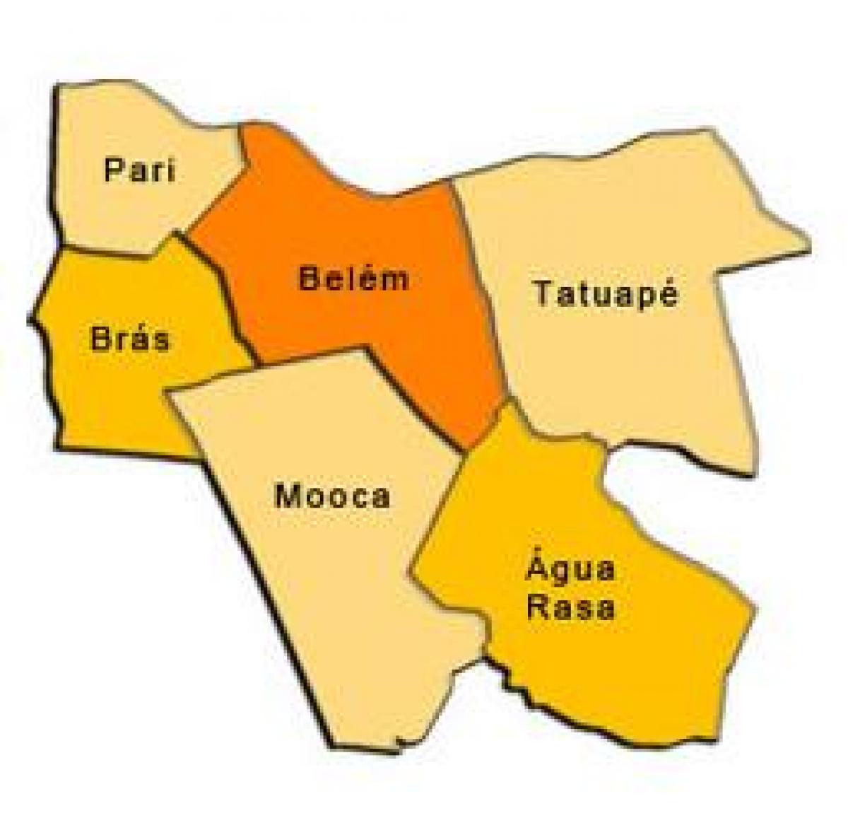 Bản đồ của Mooca phụ tỉnh