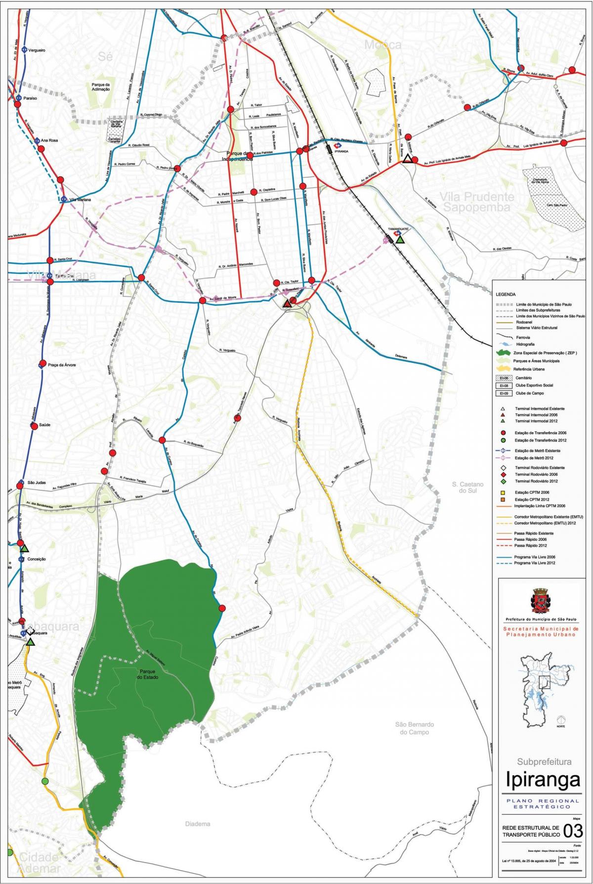 Bản đồ của Philip São Paulo - Công vận chuyển
