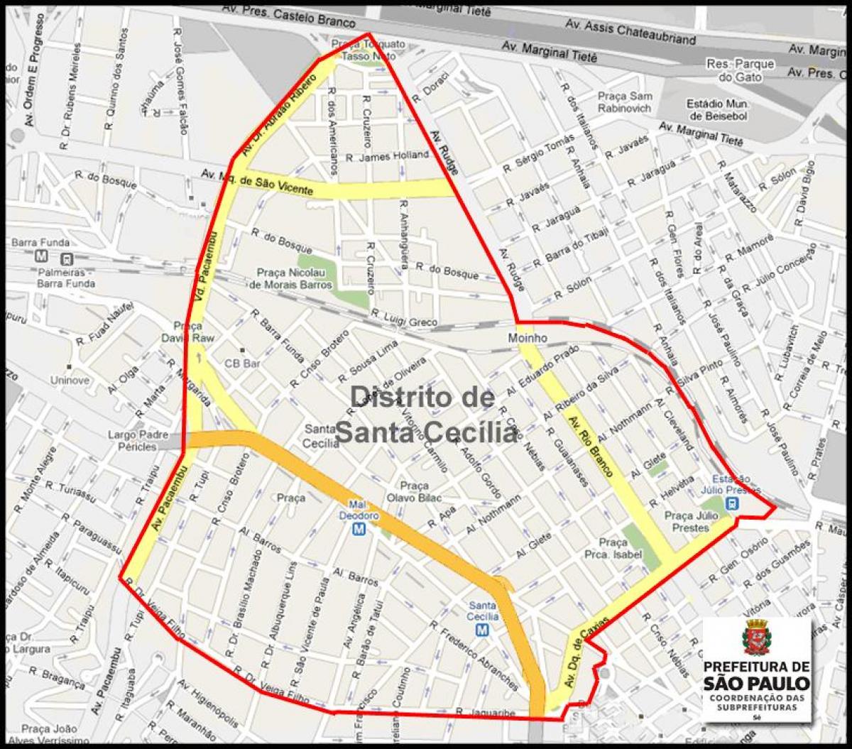 Bản đồ của Santa Cecilia São Paulo