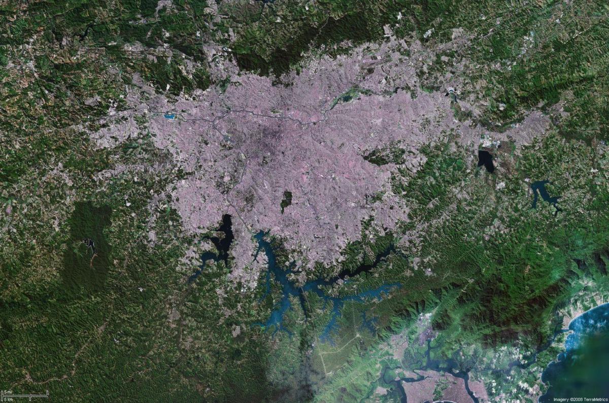 Bản đồ của São Paulo vệ tinh