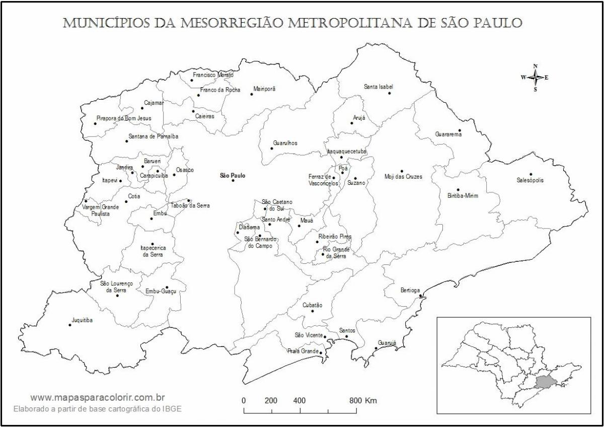 Bản đồ của São Paulo trinh