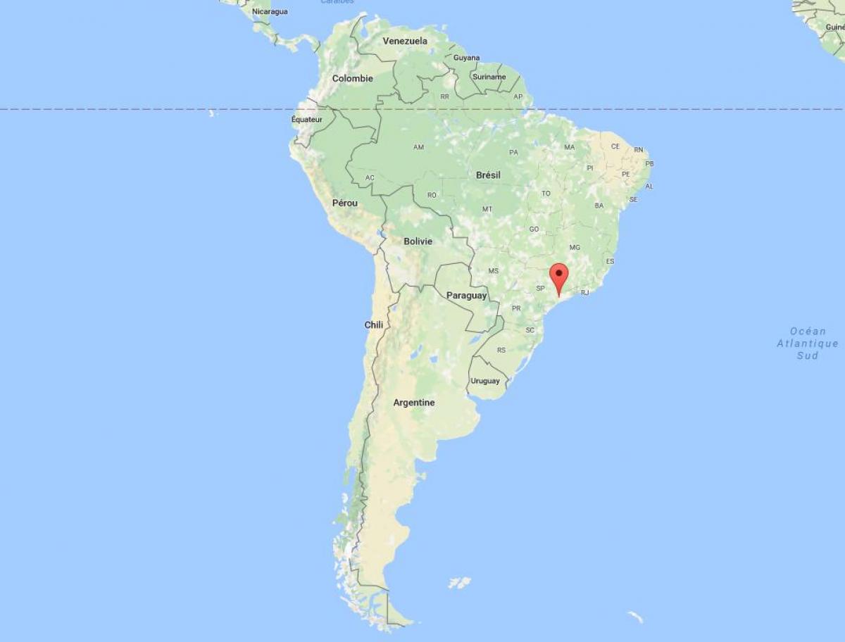 Bản đồ của São Paulo ở Nam Mỹ
