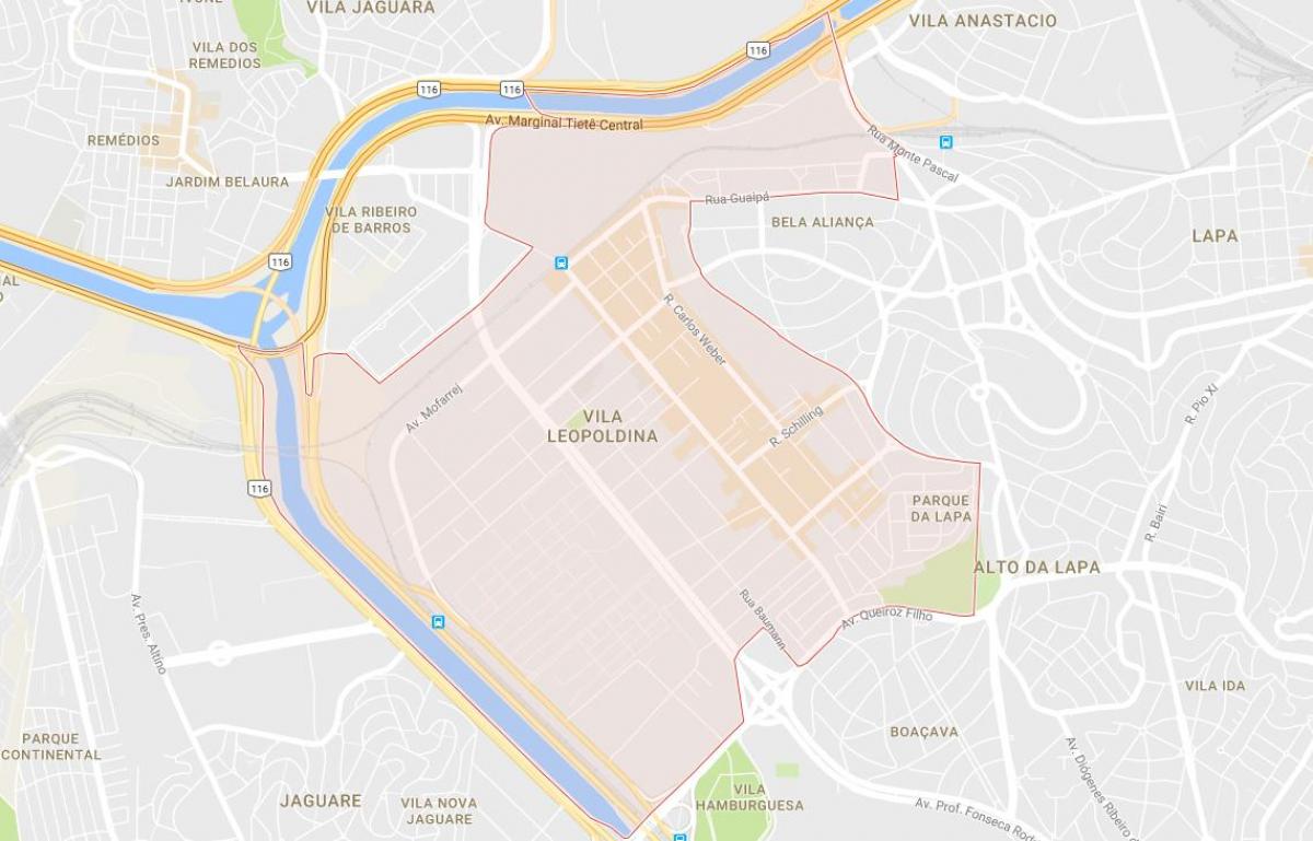 Bản đồ của Vila Leopoldina São Paulo