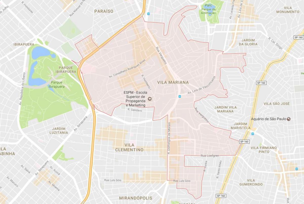 Bản đồ của Vila Mariana São Paulo