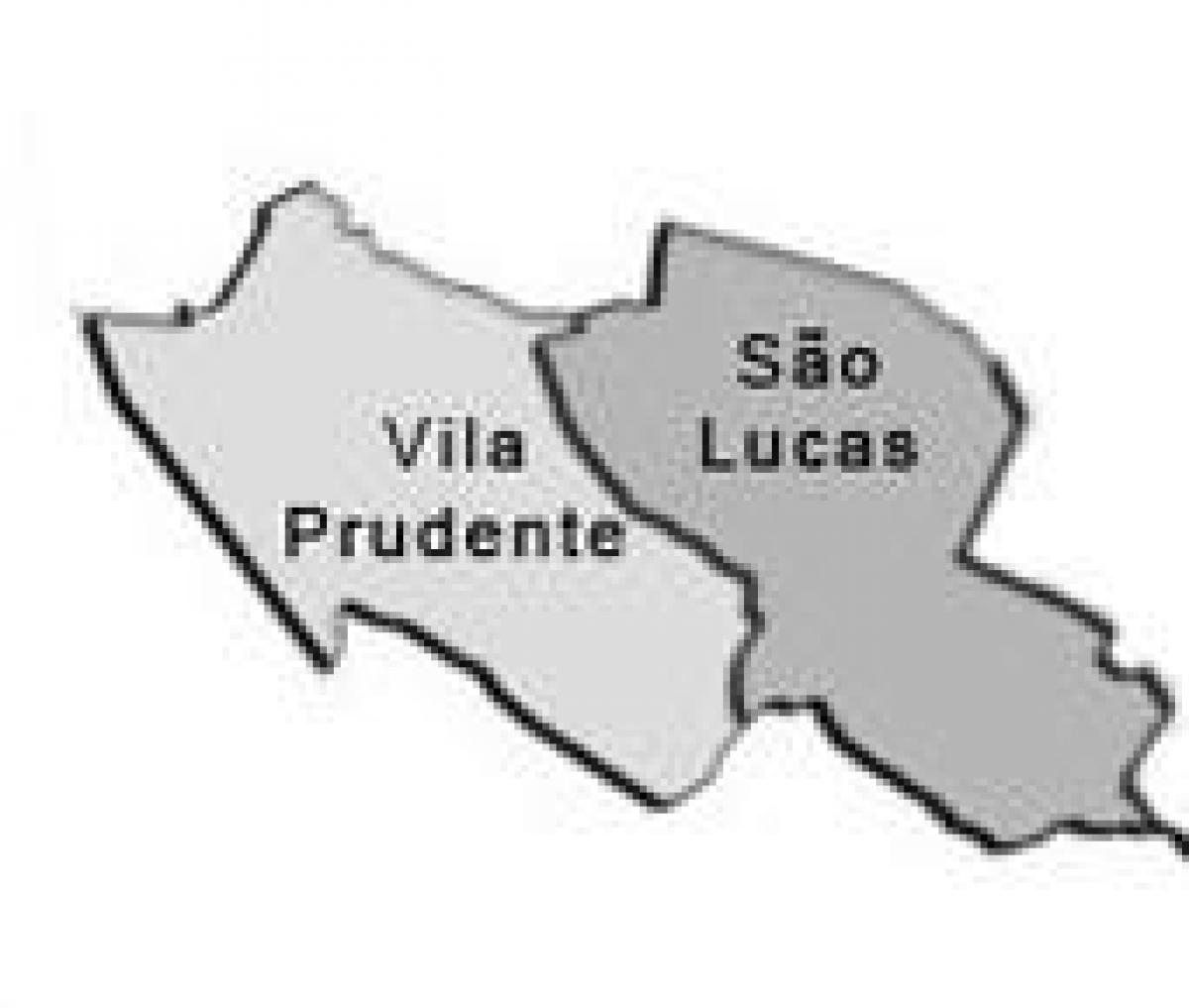 Bản đồ của Vila Prudente phụ tỉnh