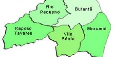 Bản đồ của Butantã phụ tỉnh