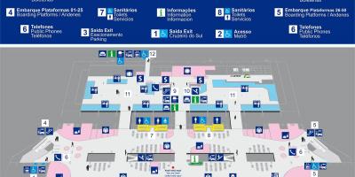 Bản đồ của bến xe buýt Tietê