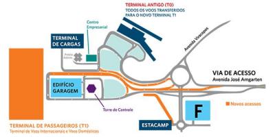 Bản đồ của sân bay quốc tế Viracopos bãi đậu xe
