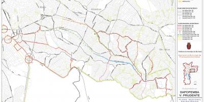 Bản đồ của Vila Prudente São Paulo - Đường