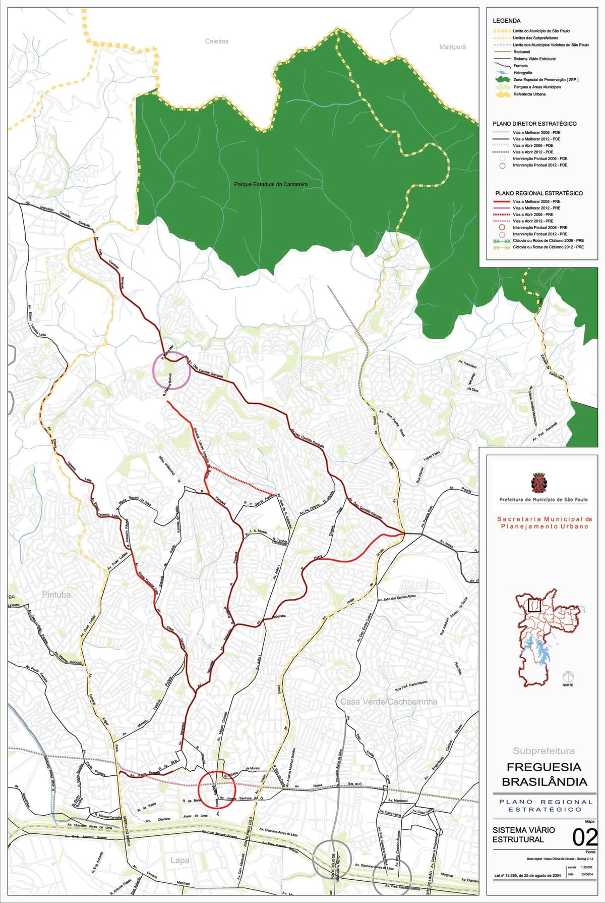 Bản đồ của ứng dụng làm Ó São Paulo - Đường