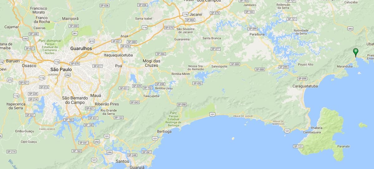 Bản đồ của bãi biển.