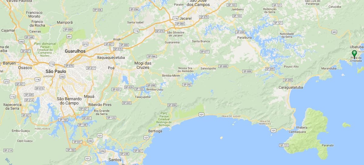Bản đồ của bãi biển ở Santa Rita