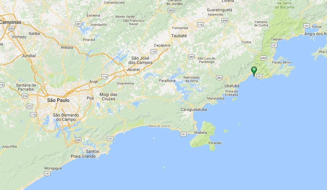 Bản đồ của bãi biển Almada
