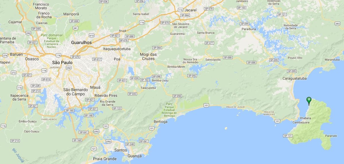 Bản đồ của bãi biển Barreiros