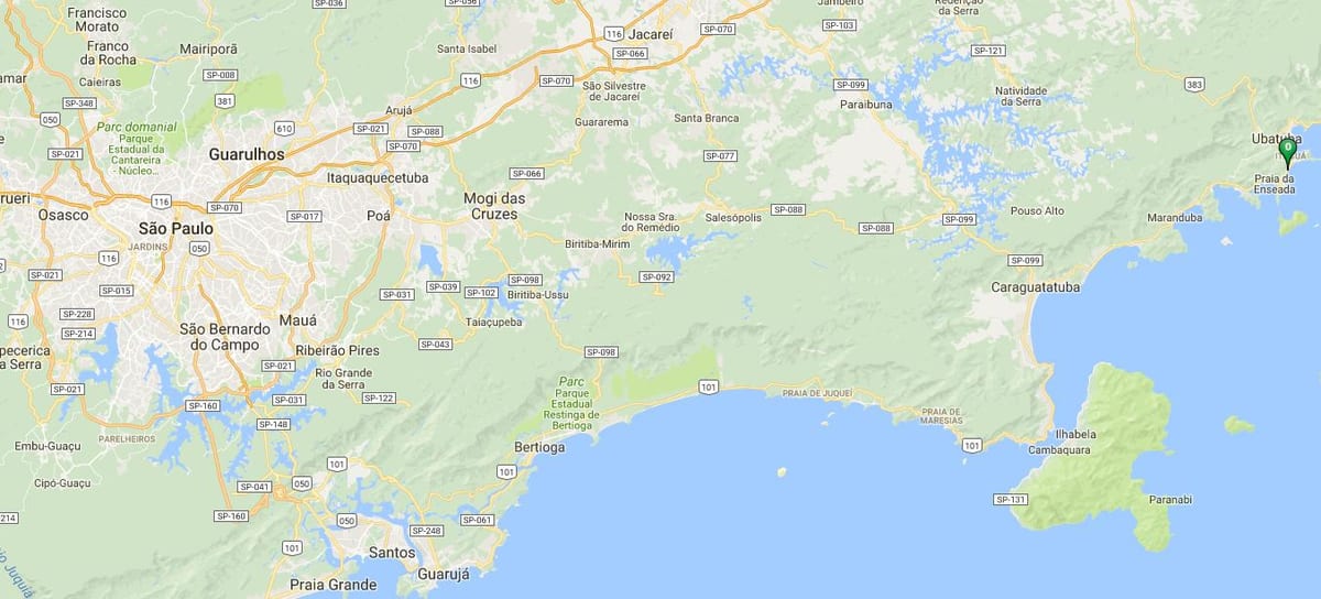 Bản đồ của bãi biển Grande