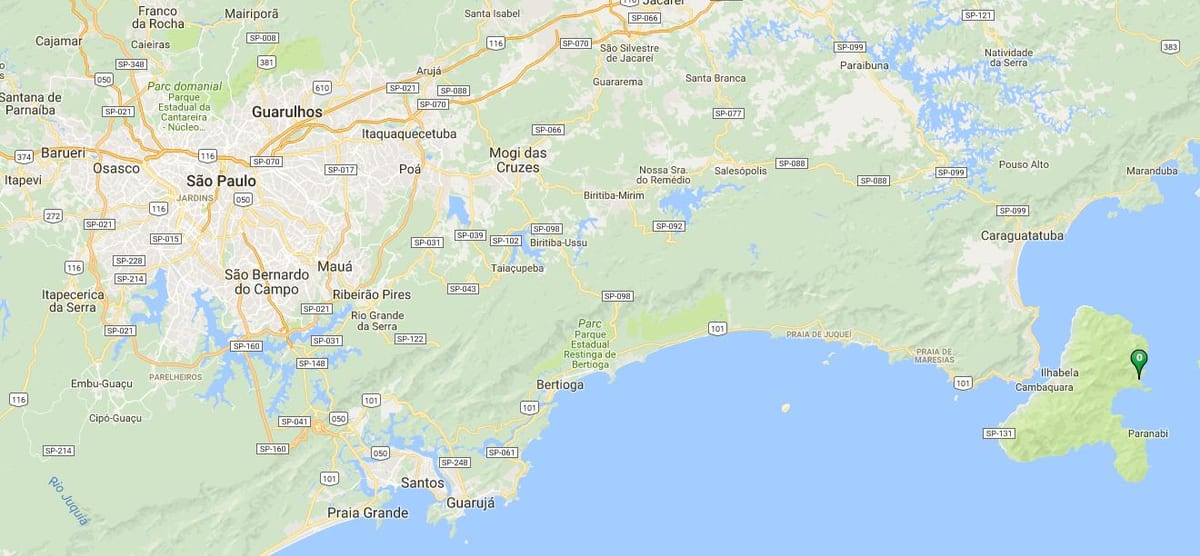 Bản đồ của bãi biển Guanxuma