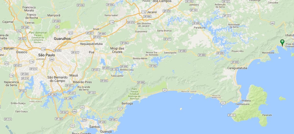 Bản đồ của bãi biển Lázaro