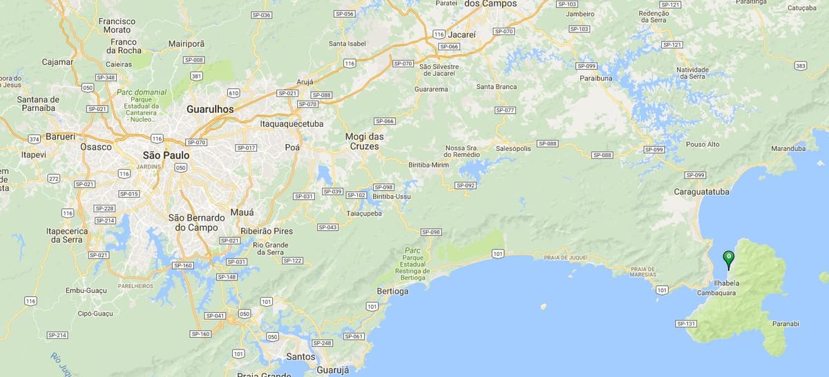 Bản đồ của bãi biển Pequeá