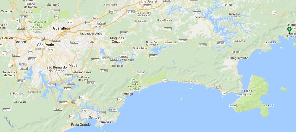 Bản đồ của bãi biển Perequê Mirim