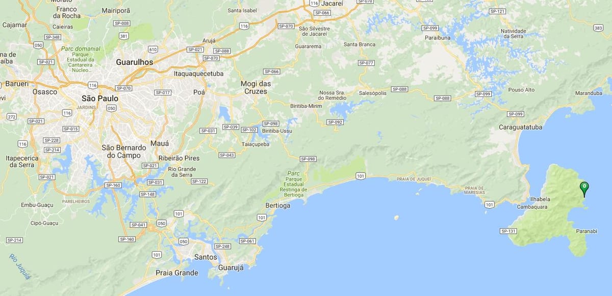 Bản đồ của bãi biển Serraria