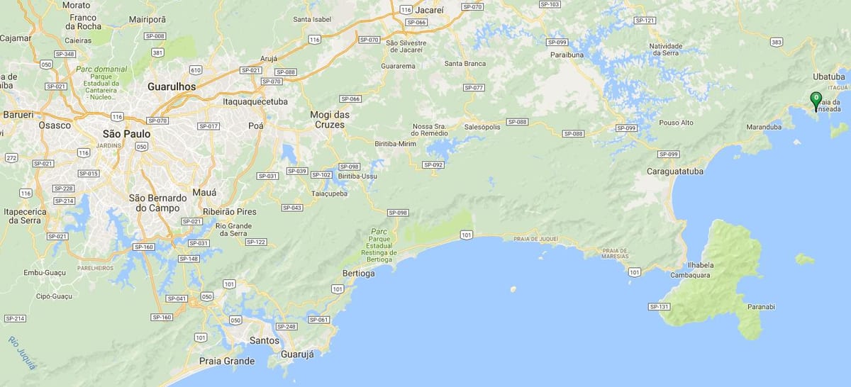 Bản đồ của bãi biển Túi da bờ sông