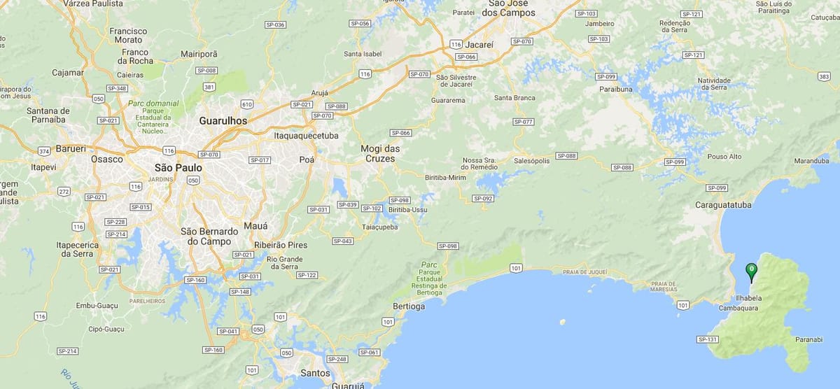 Bản đồ của bãi biển Túi da Ming