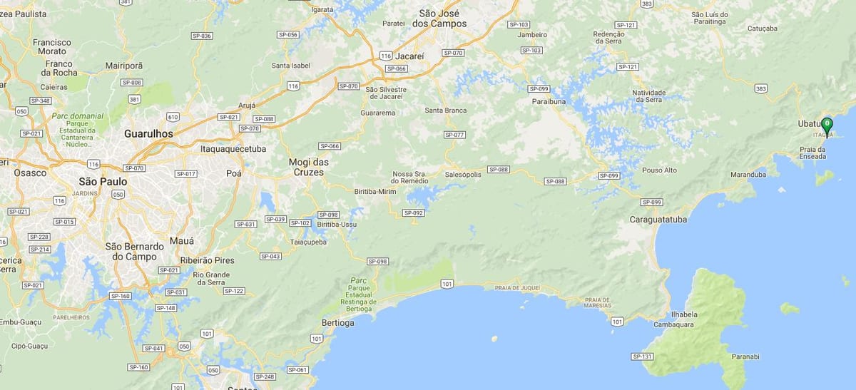 Bản đồ của bãi biển Tenório