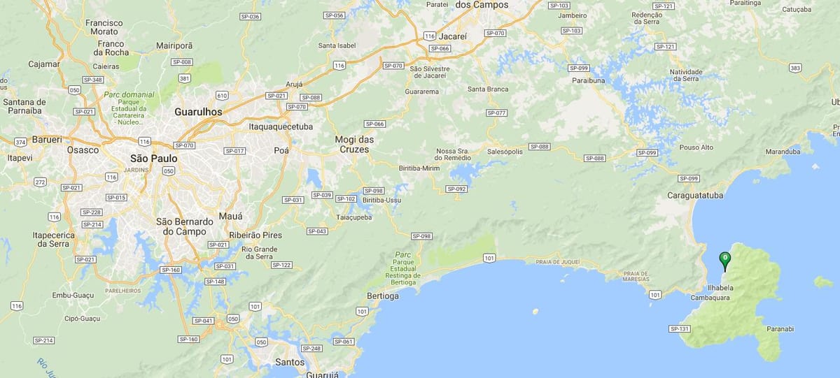 Bản đồ của bãi biển Vila