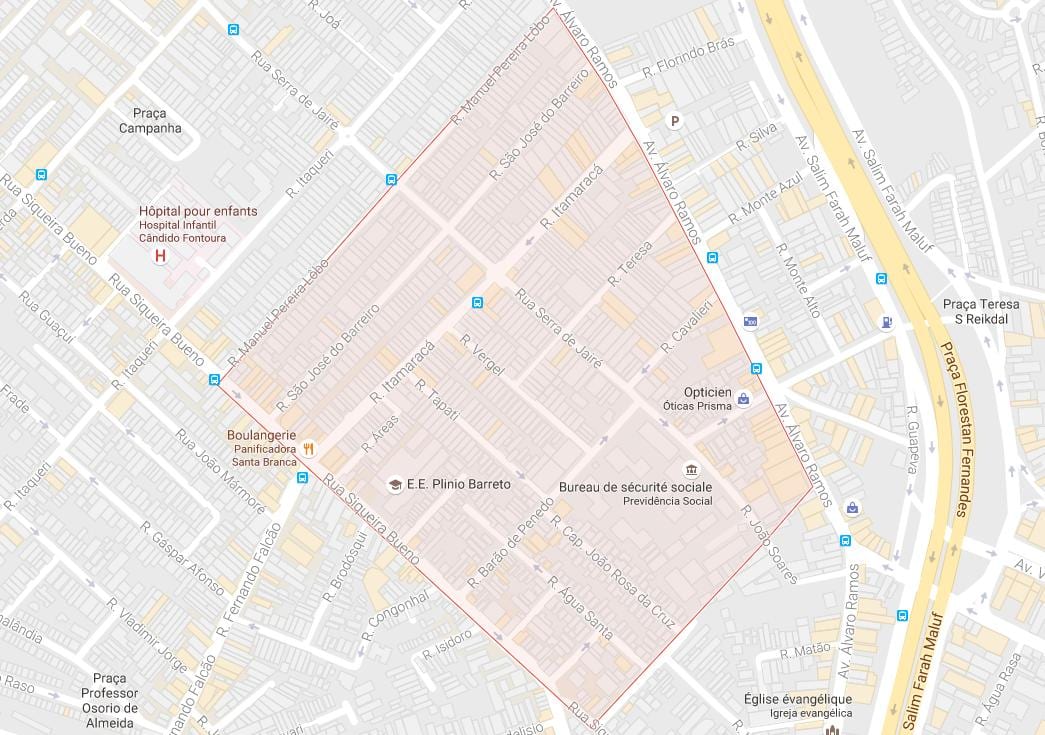 Bản đồ của Nước Rasa São Paulo