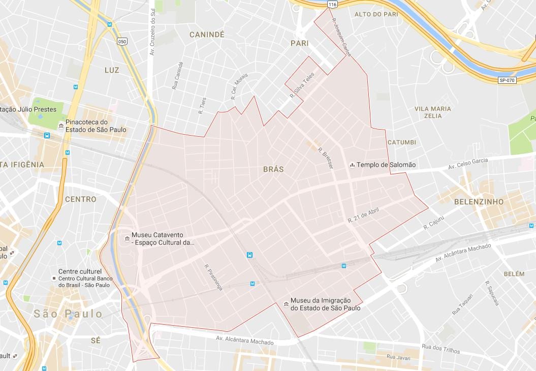 Bản đồ của Brás São Paulo
