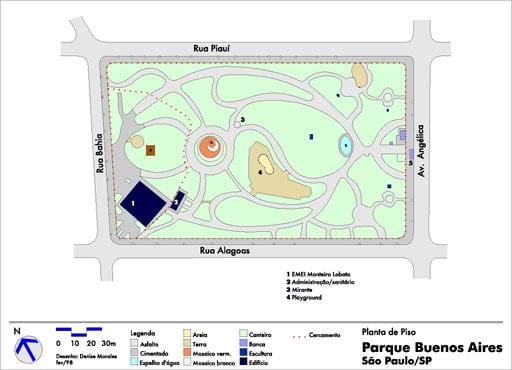 Bản đồ của Buenos Aires São Paulo park