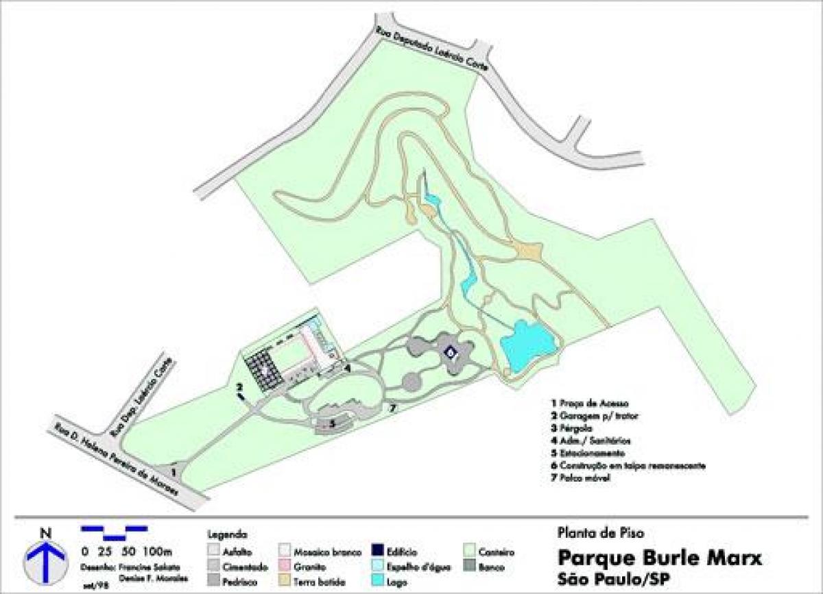 Bản đồ của Burle công viên Marx