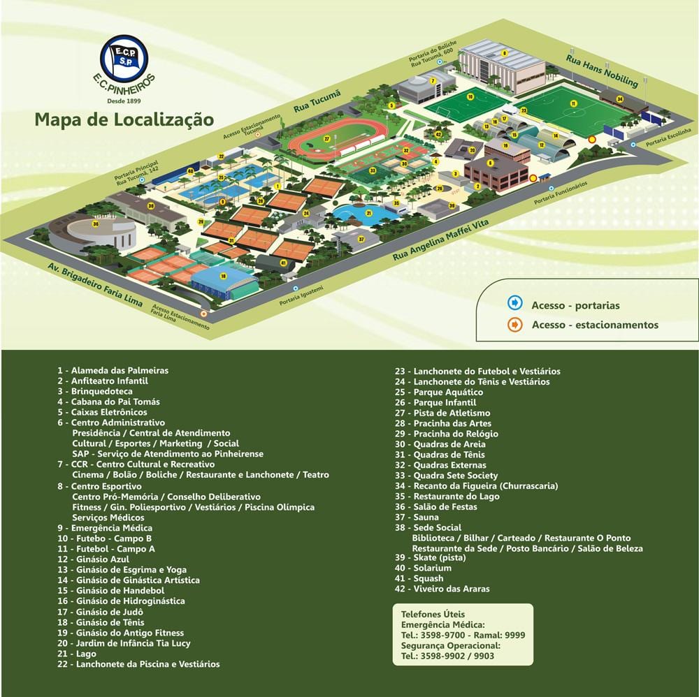 Bản đồ của Câu Lạc hồ bơi