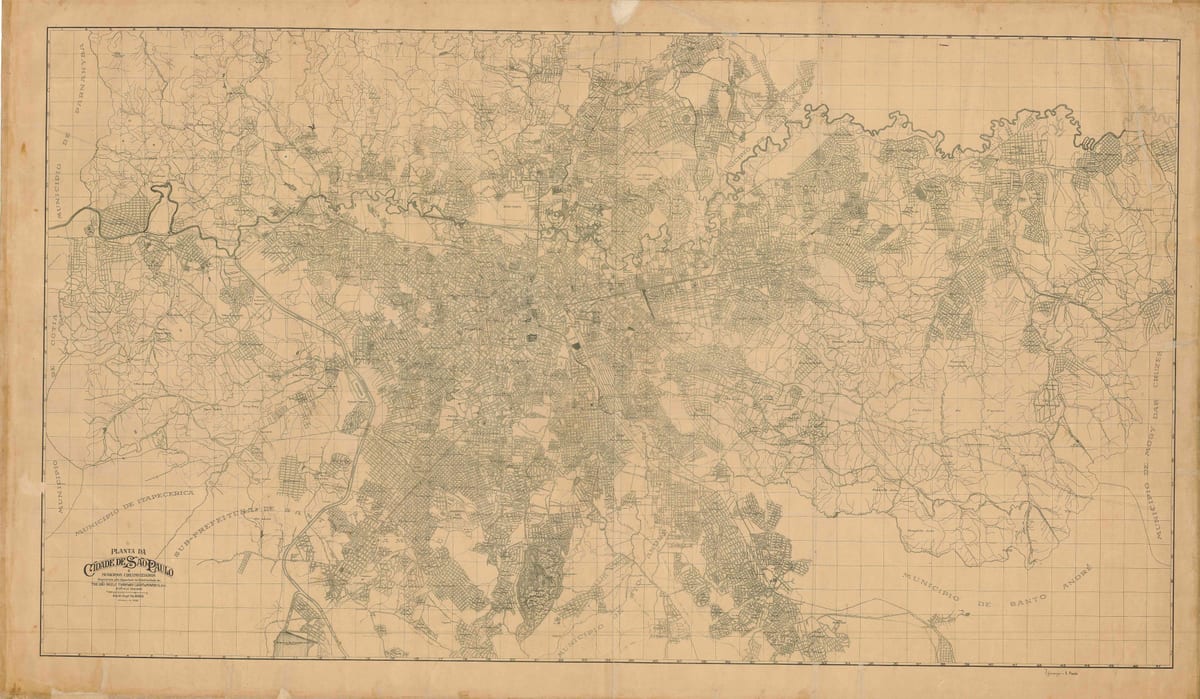 Bản đồ của cựu São Paulo - 1943