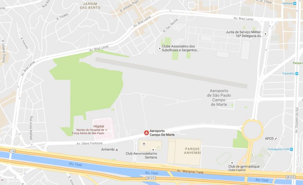 Bản đồ của Campo de Quang sân bay