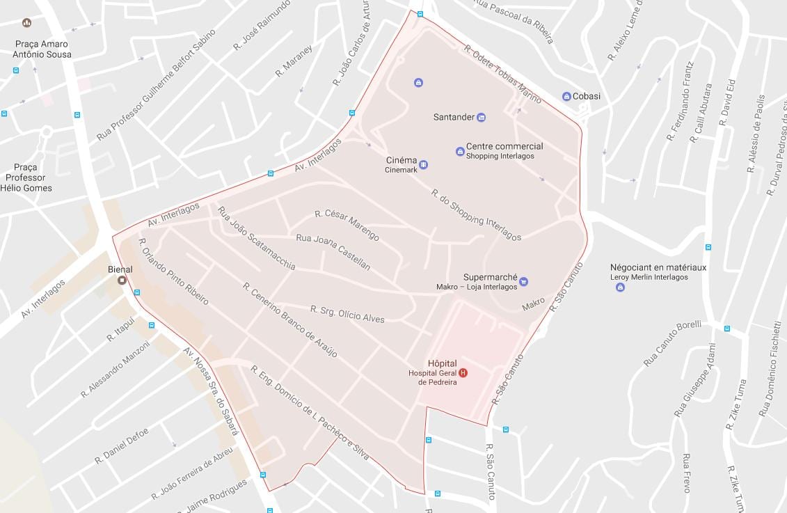 Bản đồ của Campo Grande São Paulo