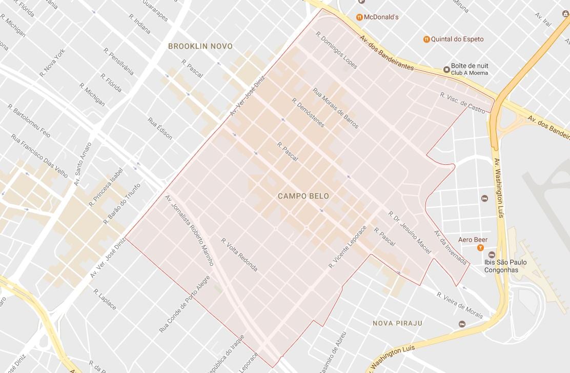 Bản đồ của Campo Mớ São Paulo