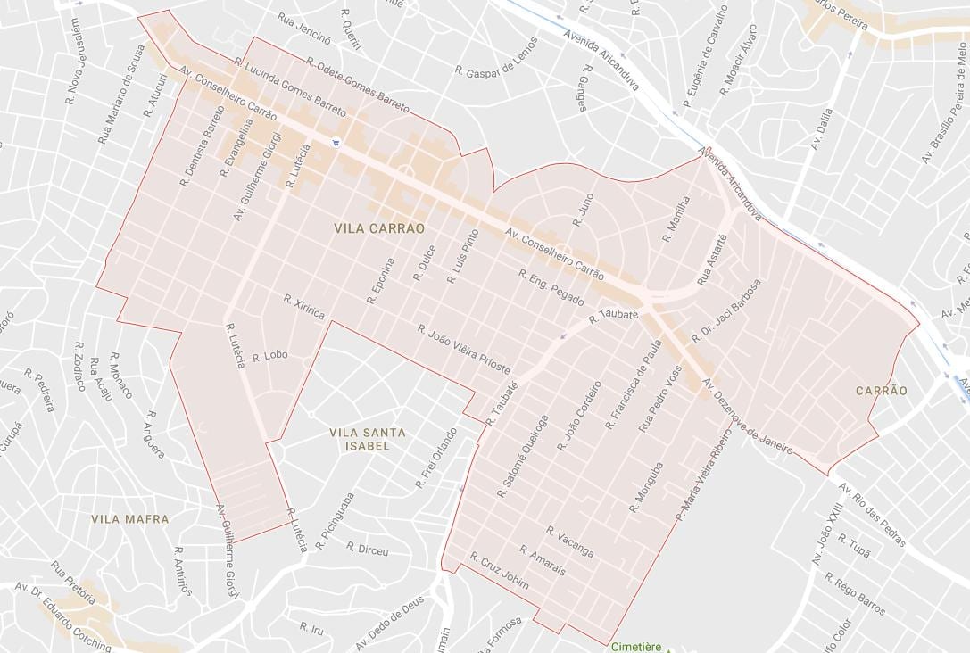 Bản đồ của Carrão São Paulo
