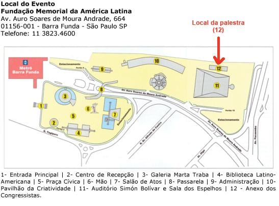 Bản đồ của Mỹ tưởng Niệm São Paulo